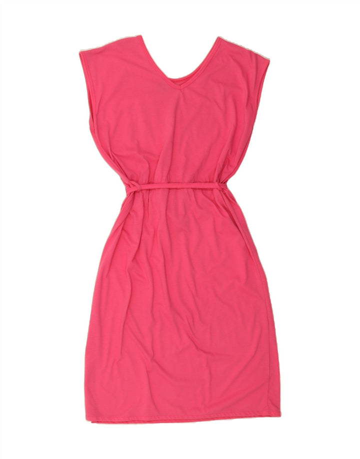 C&A Womens Graphic Sleeveless Basic Dress EU 42 Large Pink Polyester Vintage C&A and Second-Hand C&A from Messina Hembry 