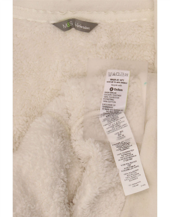 Marks & Spencer ženska jakna od flisa UK 20 2XL bijeli pamuk