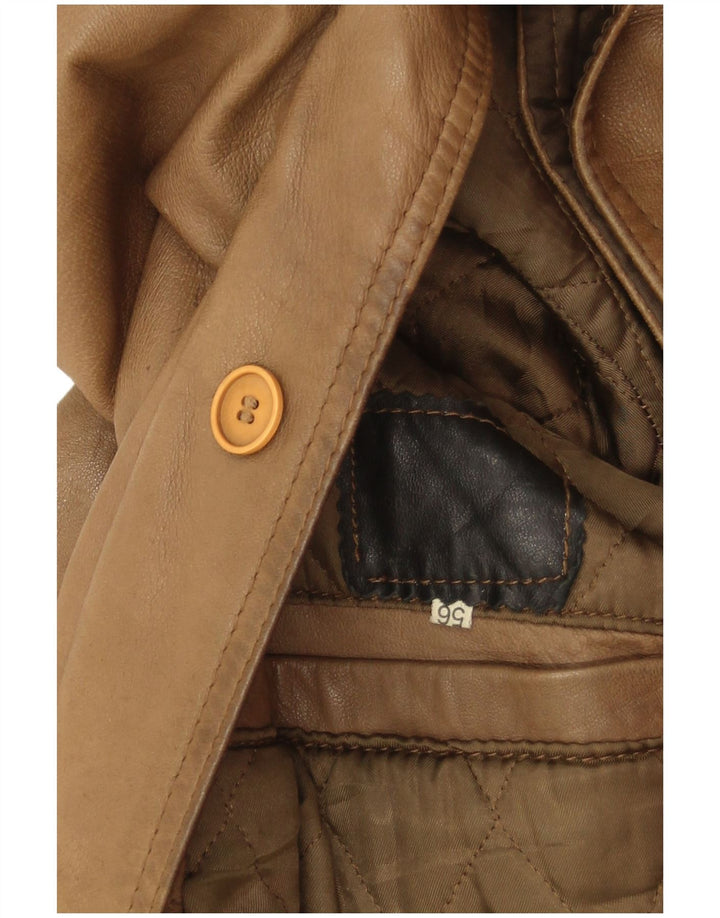 Vintage muška kožna jakna IT 56 3XL smeđa