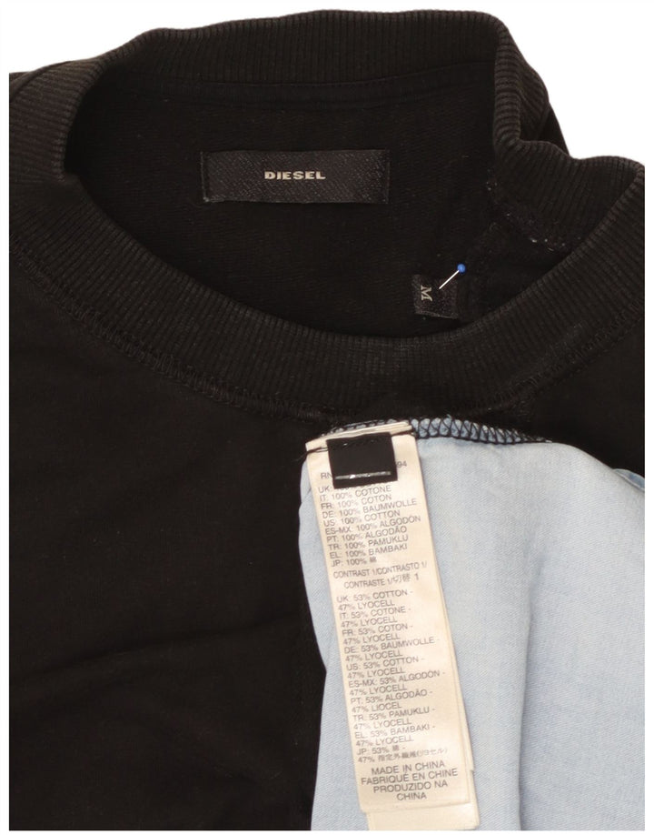 DIESEL Ženska majica s kratkim rukavima UK 14 srednje crne boje