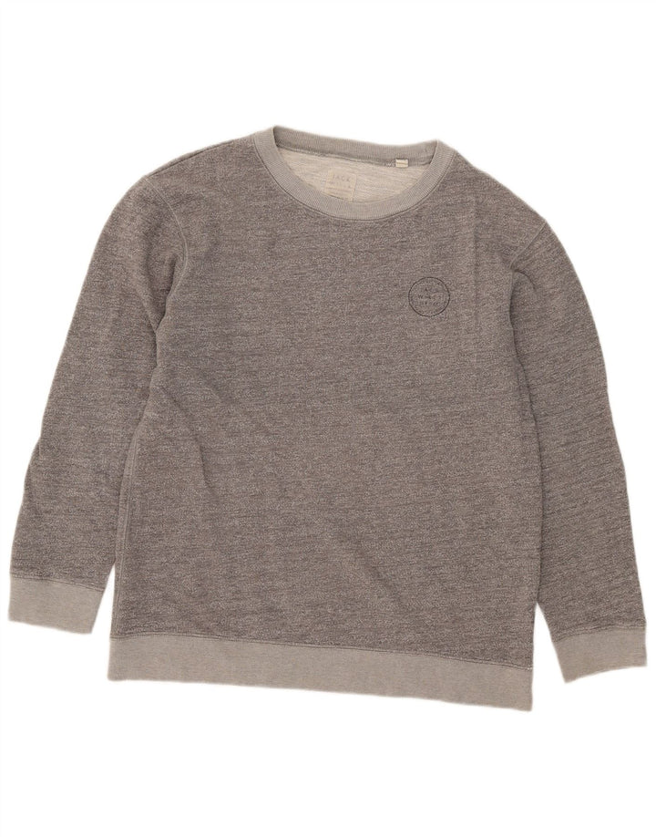 Jack Wills Ženska majica s kratkim rukavima, UK 12, srednje sivi flekasti pamuk