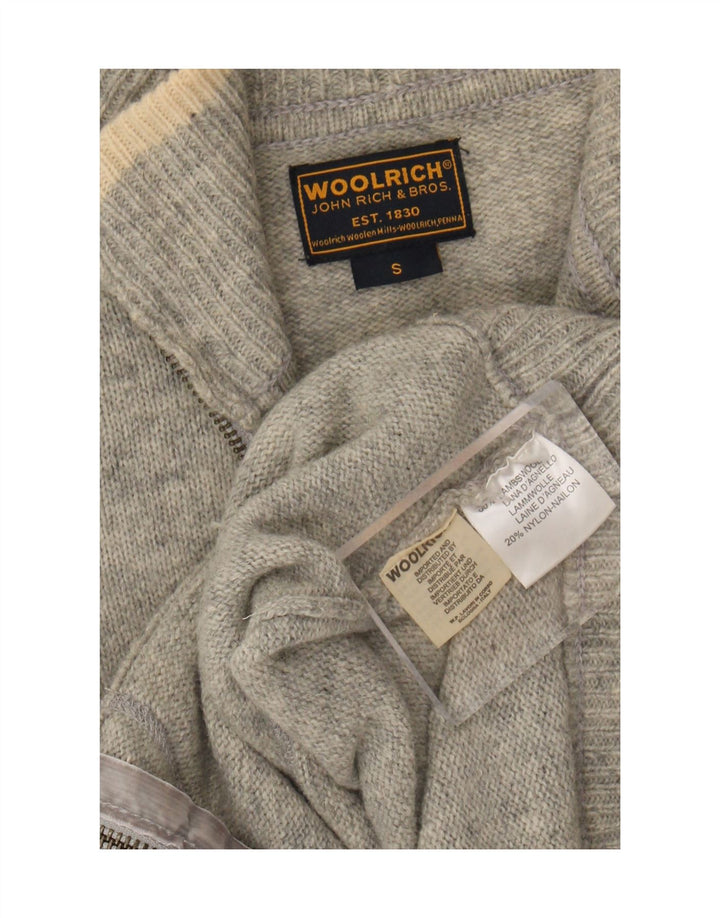 Woolrich ženski džemper s punim patentnim zatvaračem UK 10 Mala siva vunena