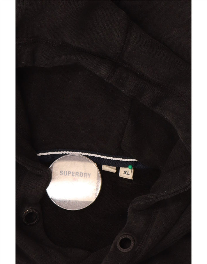 SUPERDRY muška majica s kapuljačom XL crni pamuk