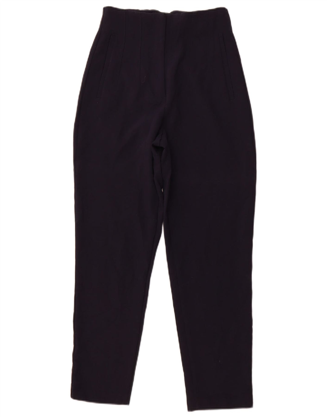 ZARA ženske sužene ležerne hlače visokog struka XS W24 L26 tamnoplave