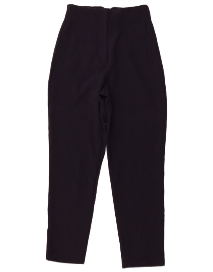 ZARA ženske sužene ležerne hlače visokog struka XS W24 L26 tamnoplave