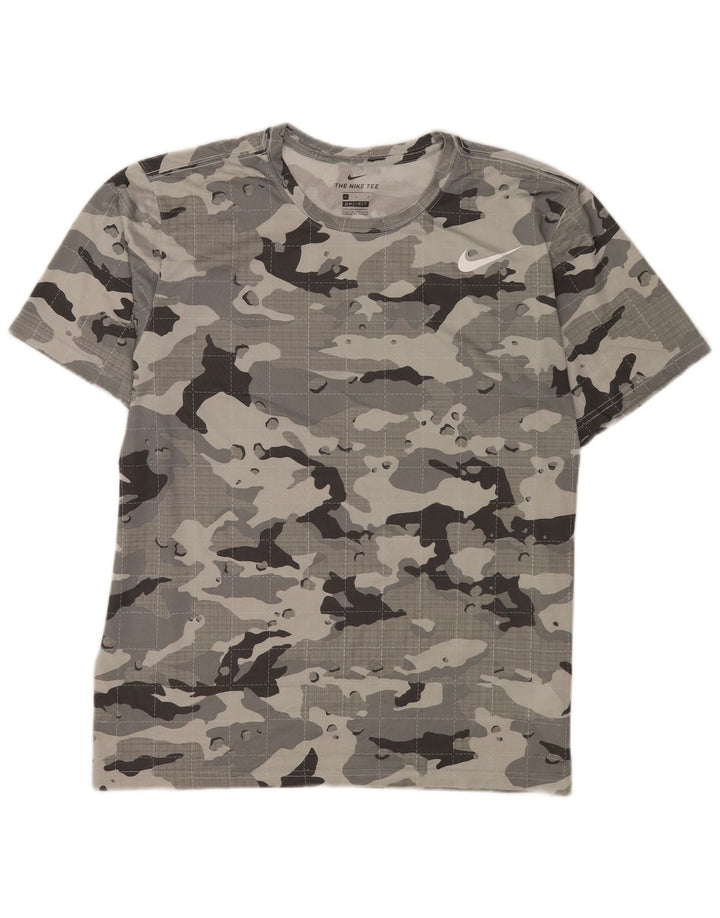 Nike Dri Fit majica kratkih rukava velika siva kamuflažna poliester