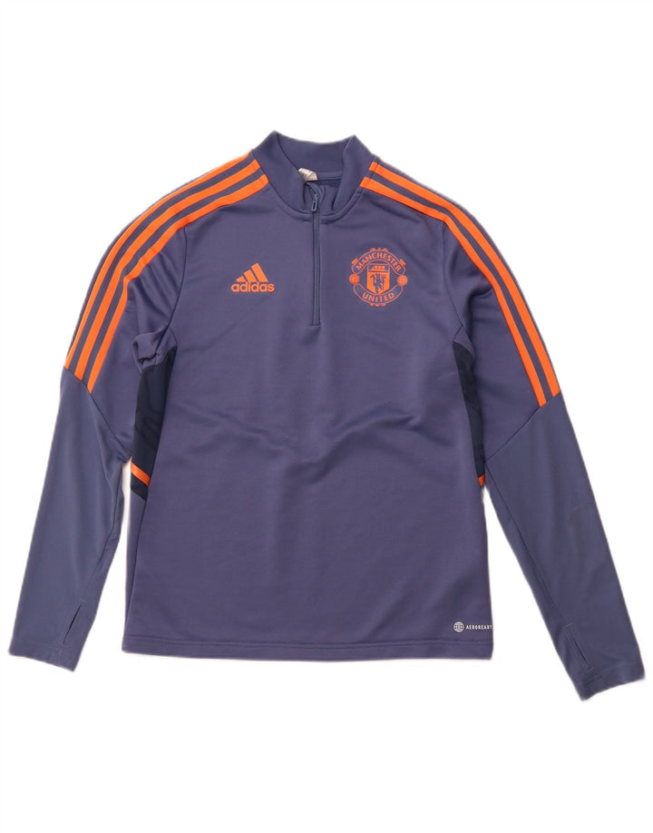 ADIDAS Boys Manchester United Pulover Trenirka Top 13-14 Years Blue