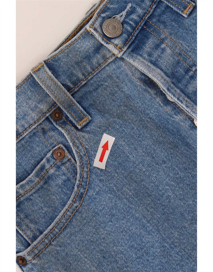 Levi's ženske traper kratke hlače W26 male plave boje pamuka