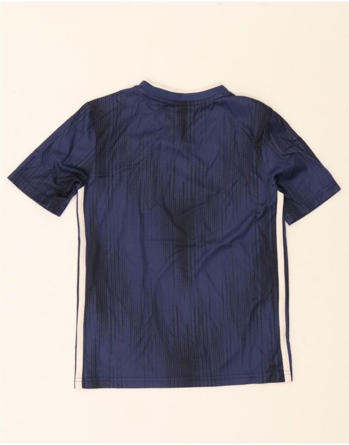 ADIDAS Boys Climalite T-Shirt Top 9-10 Years Small Navy Blue Polyester Vintage Adidas and Second-Hand Adidas from Messina Hembry 