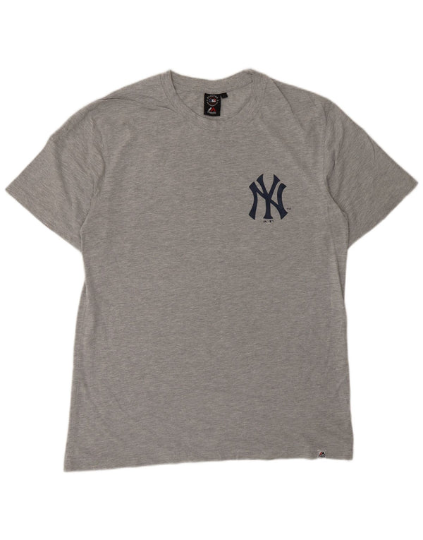Majica Majestic Mens Yankees Graphic T-Shirt Veliki sivi pamuk