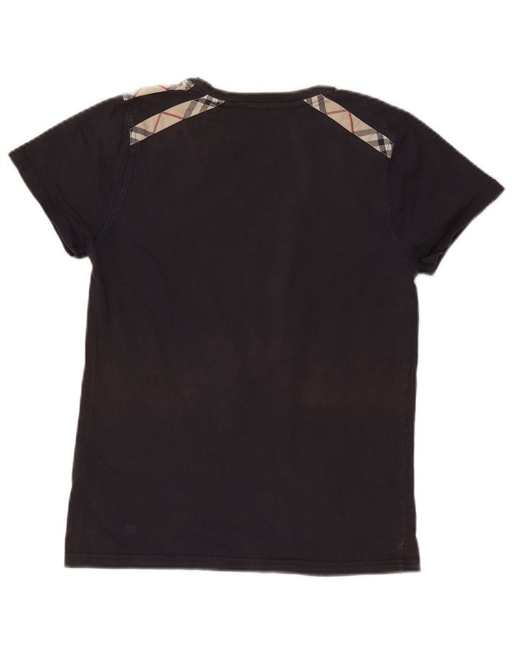 BURBERRY Girls T-Shirt Top 13-14 Years Navy Blue Cotton Vintage Burberry and Second-Hand Burberry from Messina Hembry 