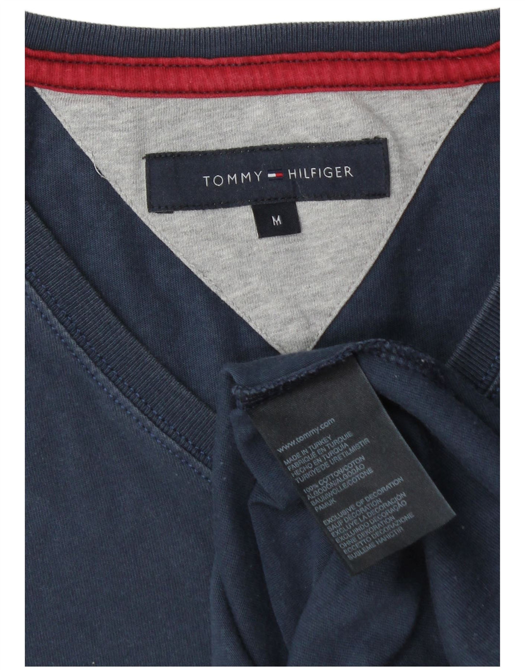 TOMMY HILFIGER Muška majica dugih rukava srednje tamnoplave pamučne boje