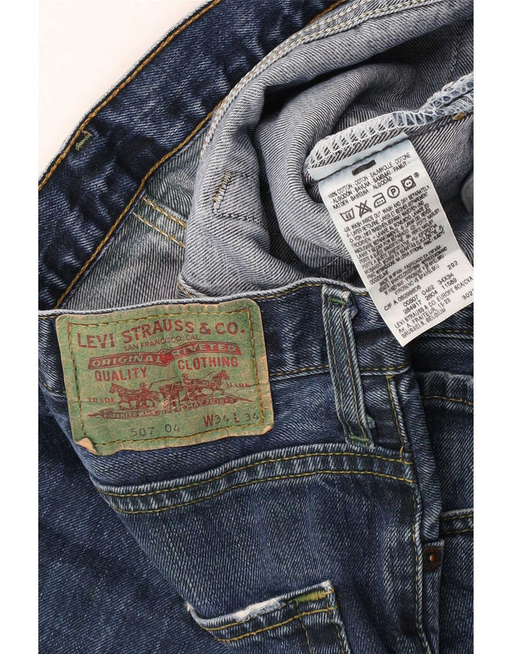 Levi's muške 507 Bootcut traperice W34 L34 plavi pamuk