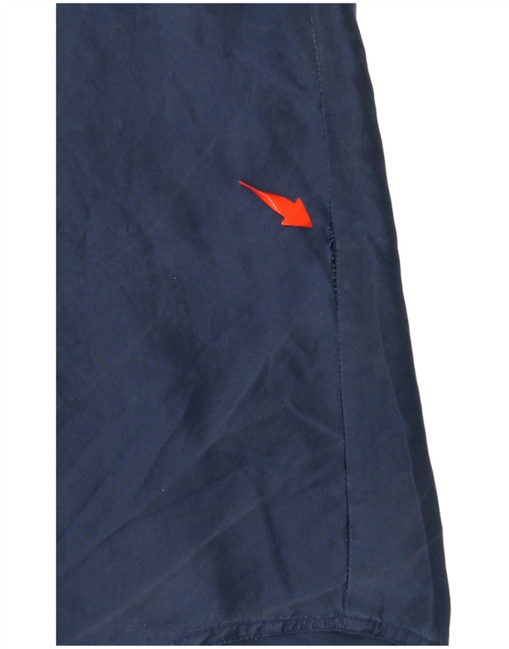 VINTAGE ženska prevelika košulja UK 10 Mala tamnoplava svila