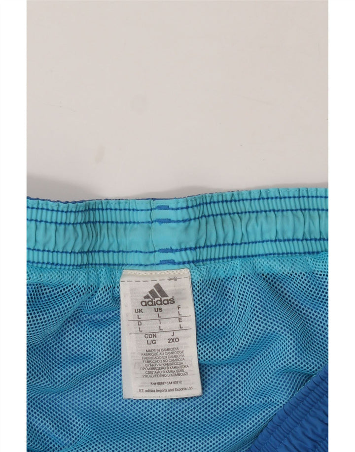 ADIDAS Mens Swimming Shorts Large Blue Polyamide
