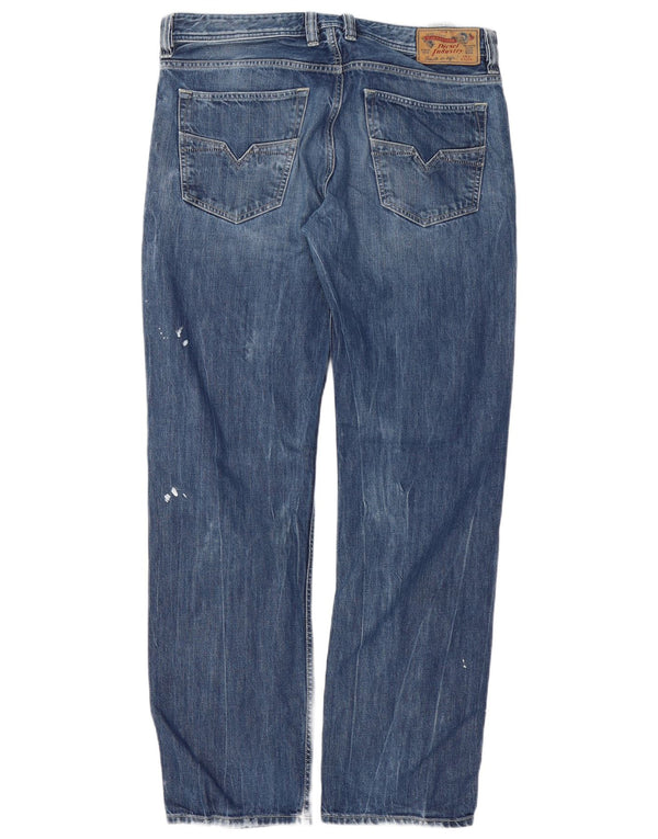 Diesel muške Larkee-Relaxed Distressed Straight Jeans W34 L32 Plava
