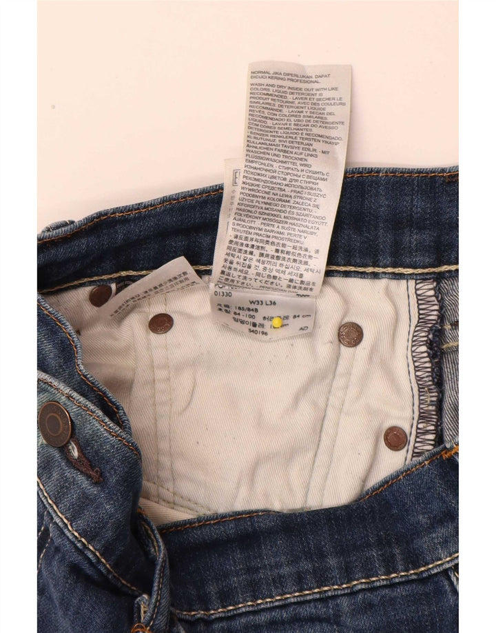 Levi's muške 504 ravne traperice W34 L36 plavi pamuk