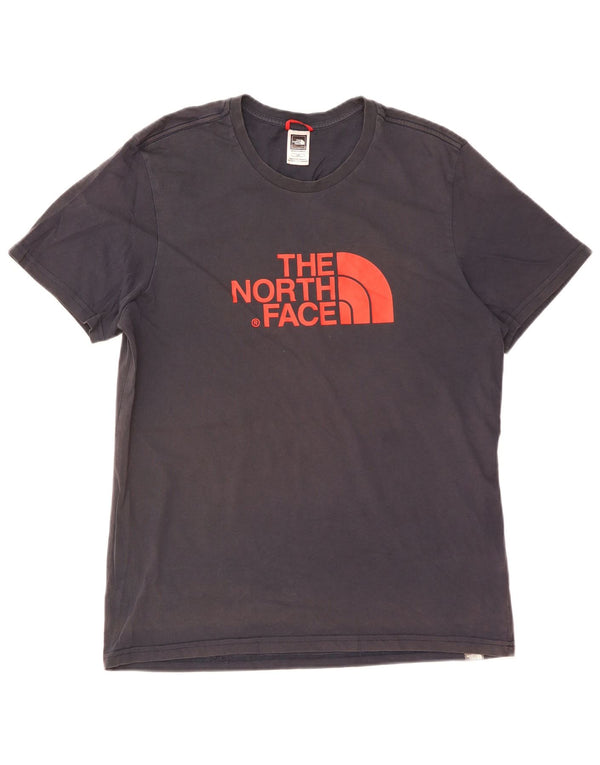 The North Face Mens Graphic T-Shirt Top Large Navy Blue Cotton