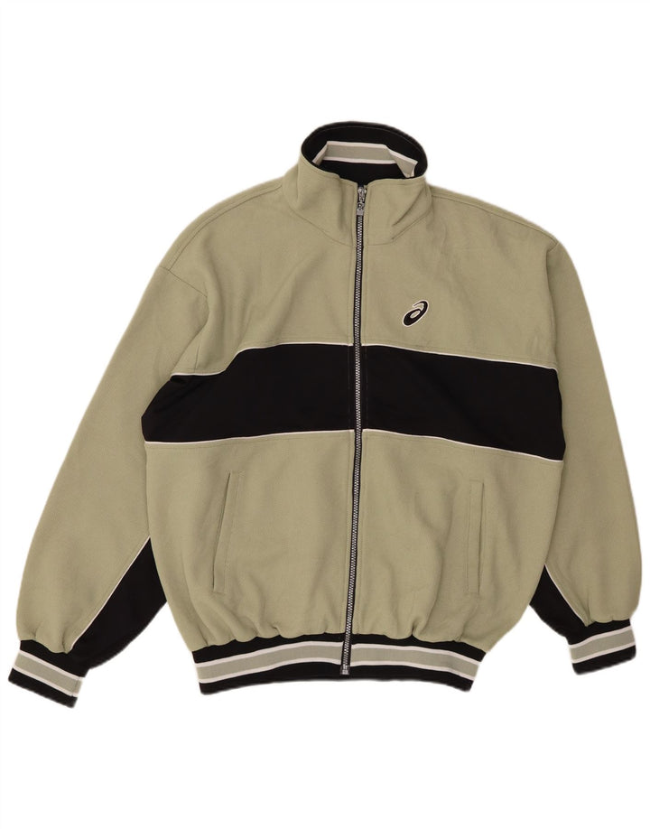 ASICS muška trenirka s grafičkim motivima, velika zelena poliesterska jakna