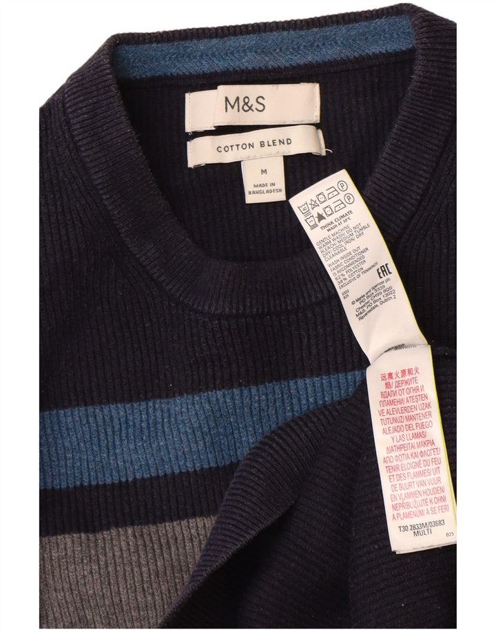 Marks & Spencer muški džemper s okruglim izrezom srednje tamnoplave boje