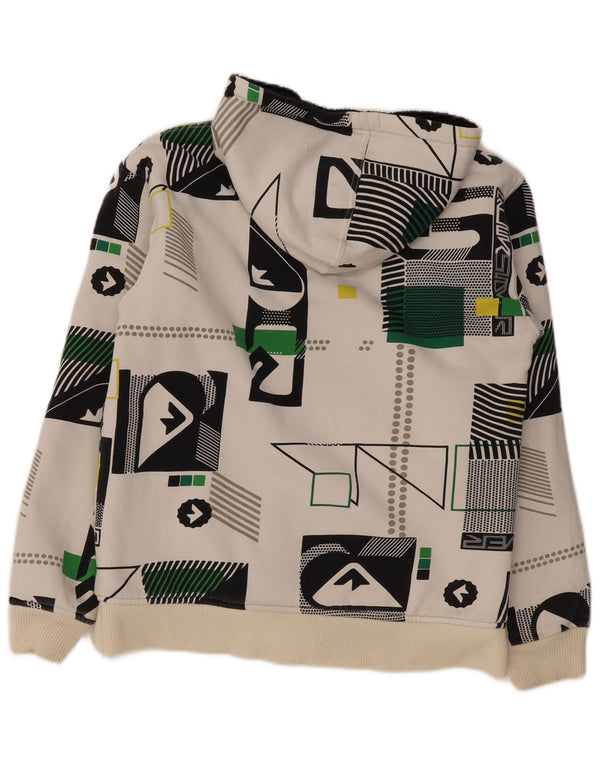 Quiksilver Boys Graphic Zip Hoodie pulover 15-16 Years White Geometric