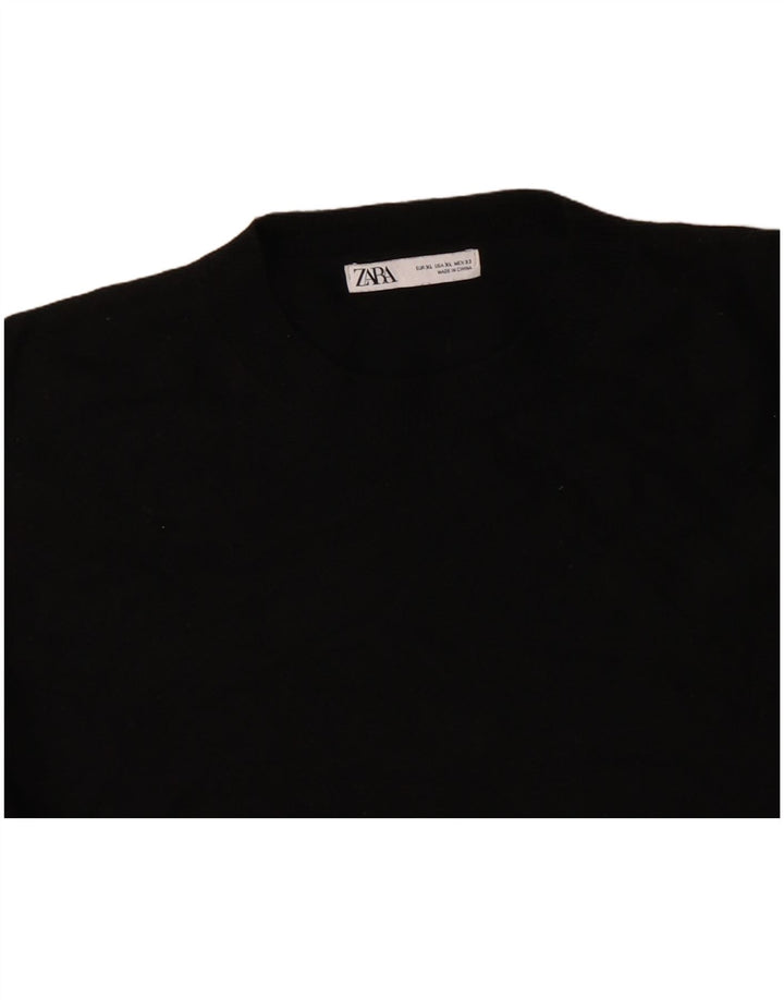 ZARA ženski pulover s okruglim izrezom UK 18 XL crna vuna