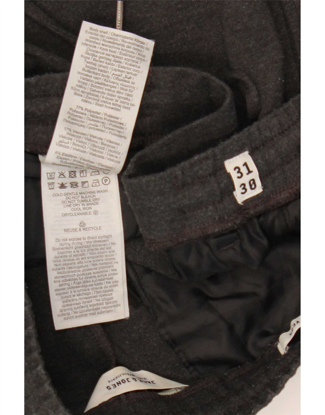 Jack & Jones muške skraćene hlače W31 L24 sivi poliester
