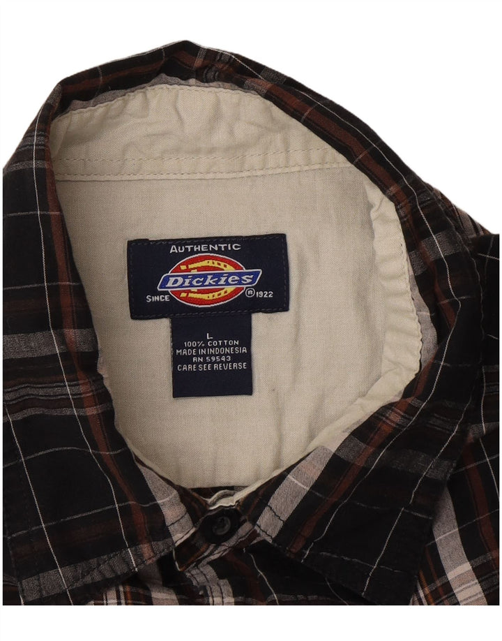 Dickies muška košulja kratkih rukava, veliki crni karirani pamuk