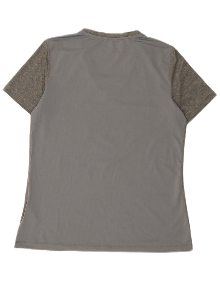 Nike Ženska Dri Fit majica kratkih rukava UK 14 veliki sivi poliester