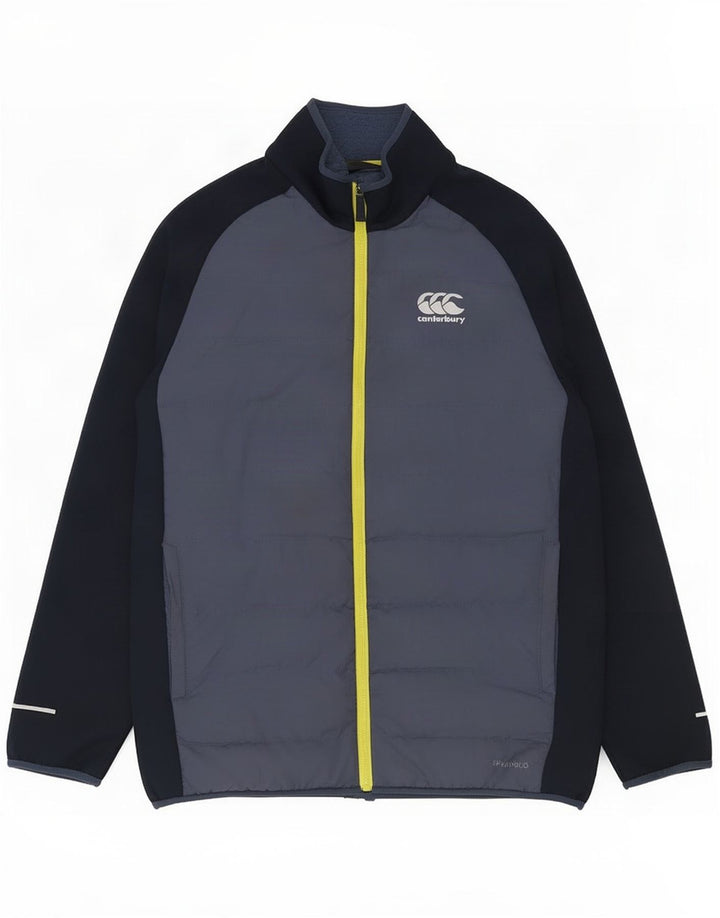 Canterbury Mens Padded Jacket UK 36 Small Blue Colourblock Polyester