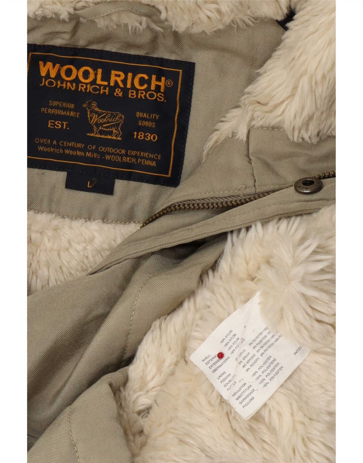 Woolrich muška jakna s kapuljačom UK 40 Large kaki najlon