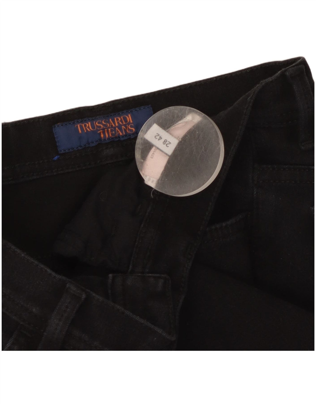 Trussardi ženske uske traperice srednjeg rasta W28 L26 crne