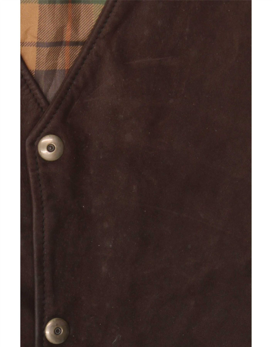 Vintage muški kožni prsluk IT 56 2XL smeđi