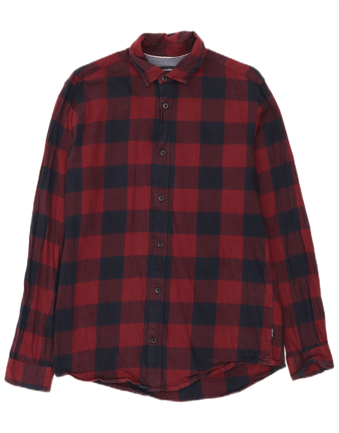 Jack & Jones muška flanelska košulja standardnog kroja srednje crvene pamučne boje