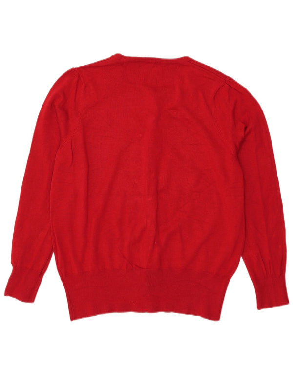 Marks & Spencer ženski kardigan pulover UK 18 XL crvena viskoza