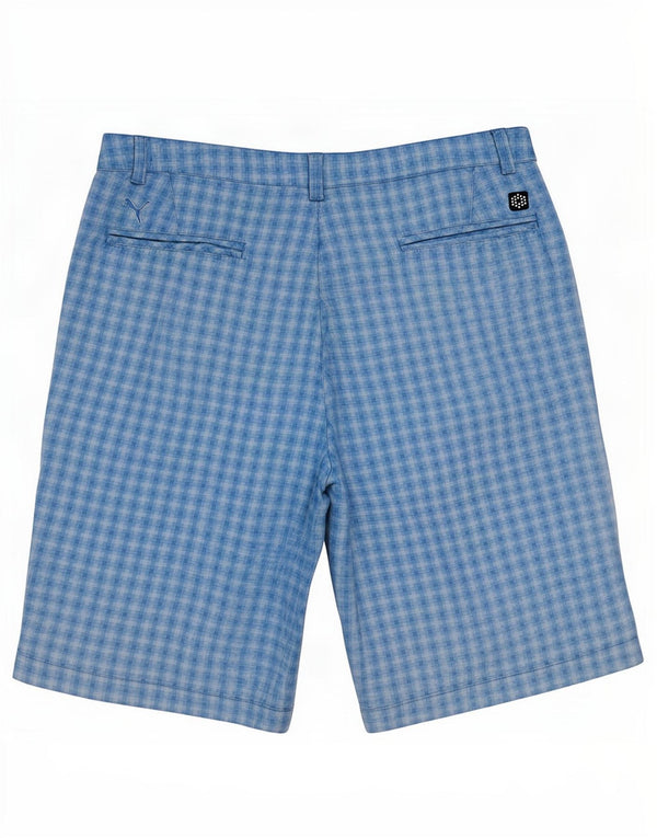Puma muške chino kratke hlače Large W36 plavi karirani