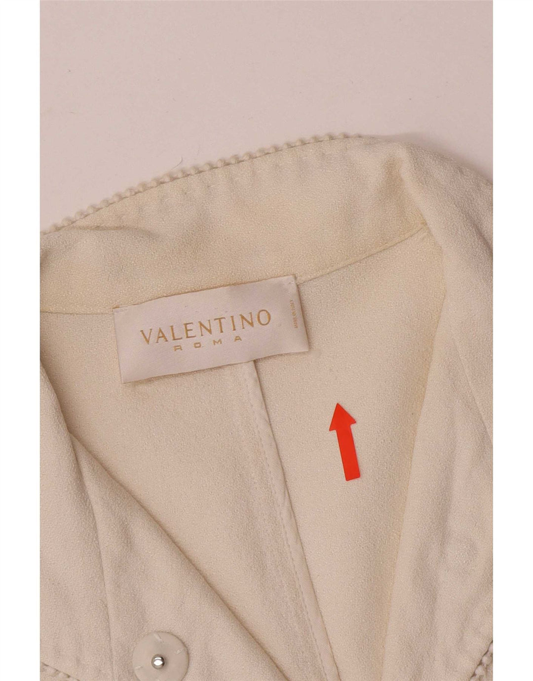 Valentino kratki ženski sako sa 1 gumbom IT 44, srednje žuto bijeli pamuk