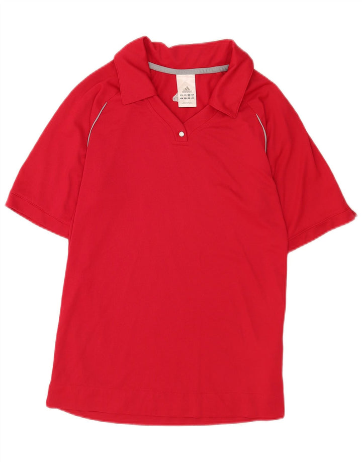 Adidas ženska polo majica UK 12 Srednje crveni poliester