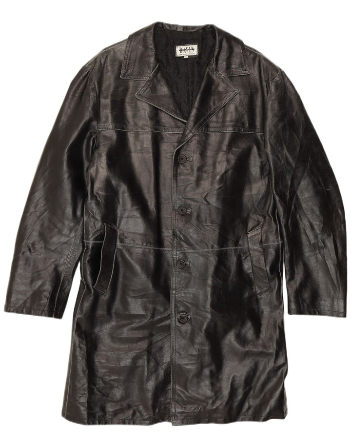 Davin muški kožni kaput UK 40 veliki crni kožni