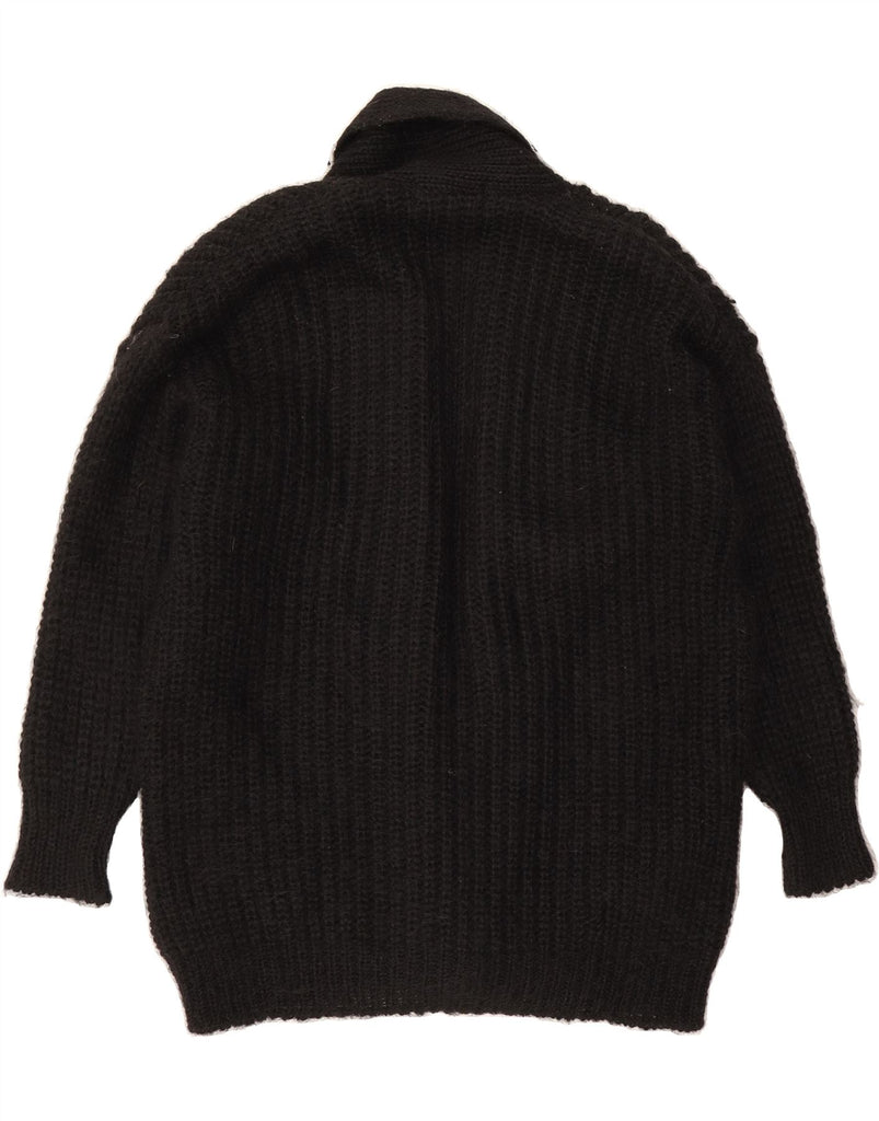 ST MICHAEL Womens Longline Cardigan Sweater UK 12/14 Medium Black Vintage St Michael and Second-Hand St Michael from Messina Hembry 