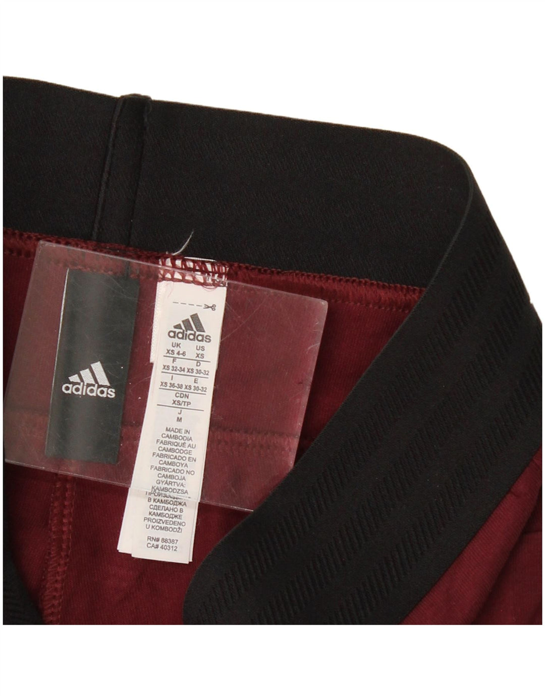 Adidas ženske tajice UK 4/6 XS bordo pamuk