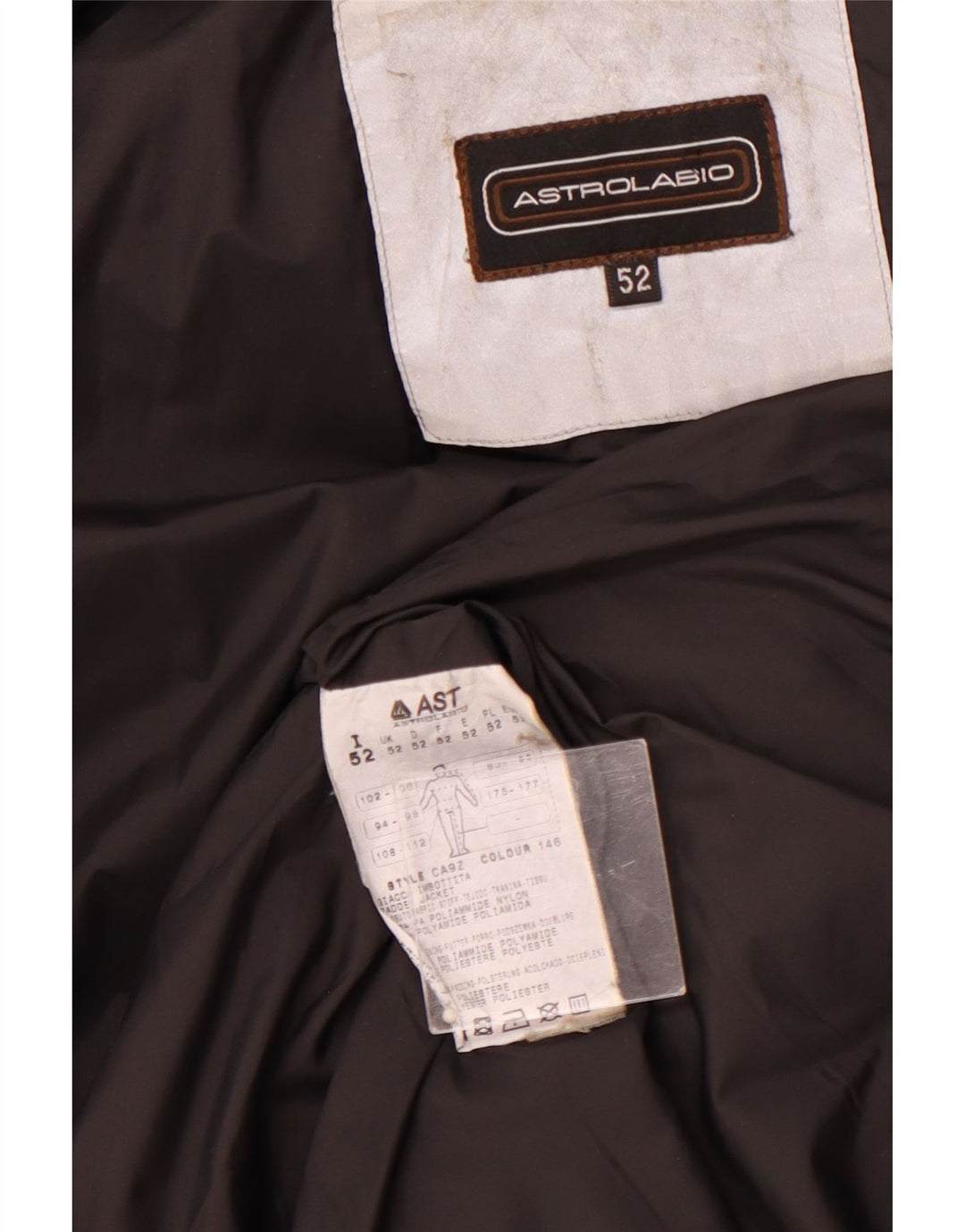 ASTROLABIO muška podstavljena jakna s kapuljačom UK 42 XL smeđi najlon