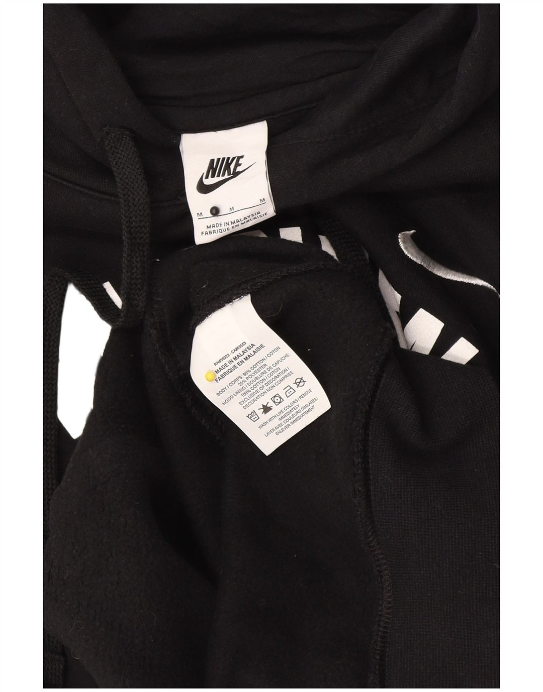 Nike muška majica s kapuljačom srednje veličine, crni pamuk