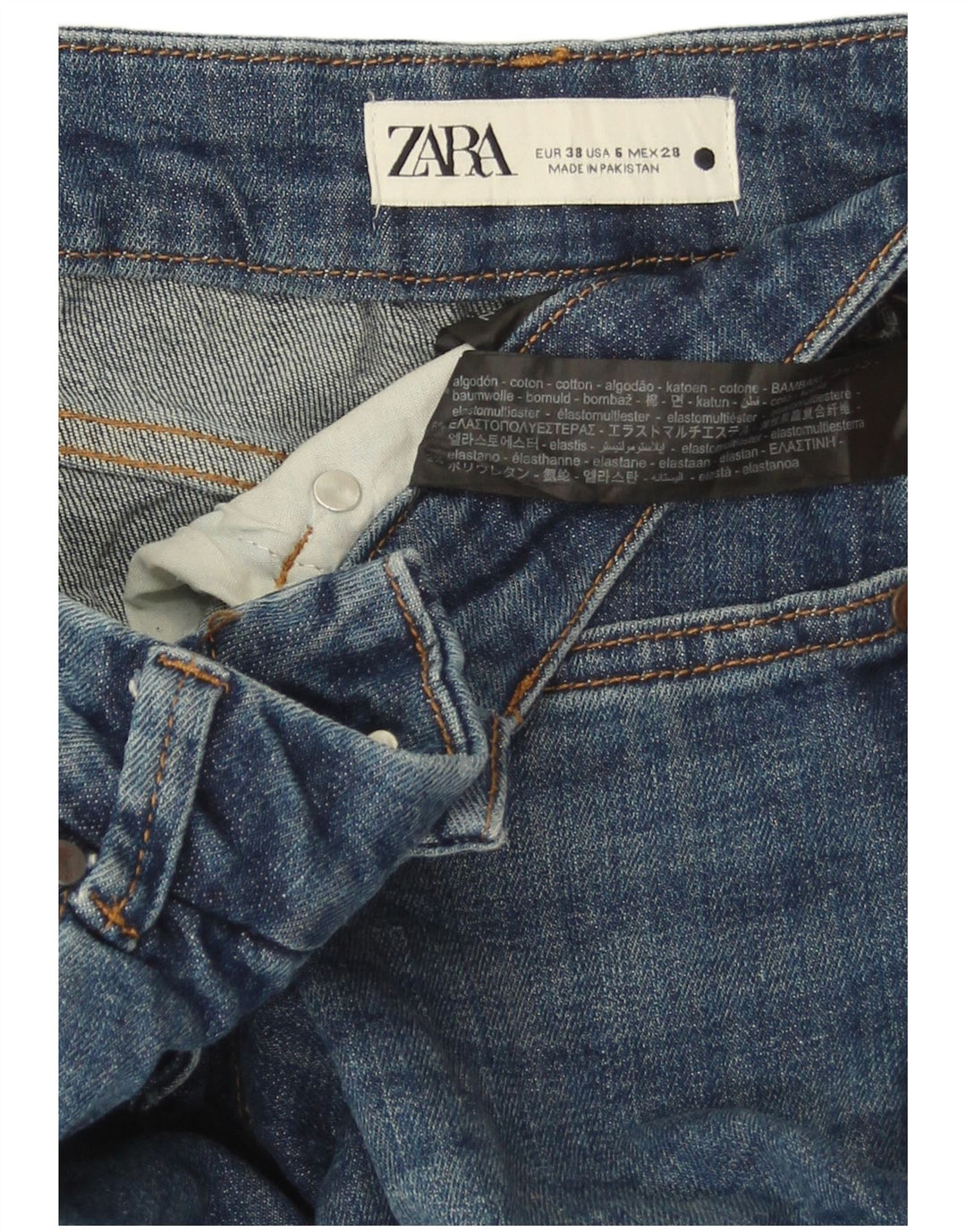 Zara ženske lepršave traperice EU 38 male W28 L33 plavi pamuk