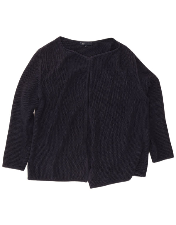 Crew Clothing Ženski otvoreni kardigan pulover UK 18 XL tamnoplavi pamuk