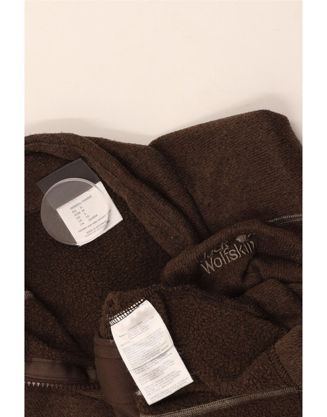 JACK WOLFSKIN Ženska gornja jakna trenirke UK 10 Mali smeđi poliester