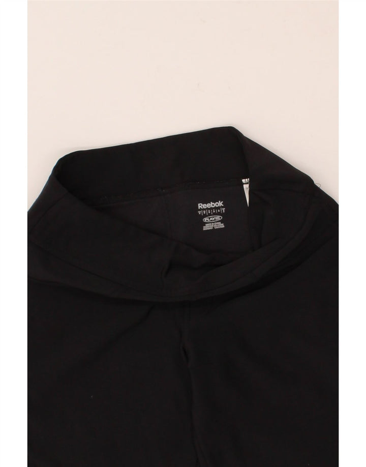REEBOK Womens Capri Tracksuit Trousers UK 10 Small  Black Polyamide Vintage Reebok and Second-Hand Reebok from Messina Hembry 