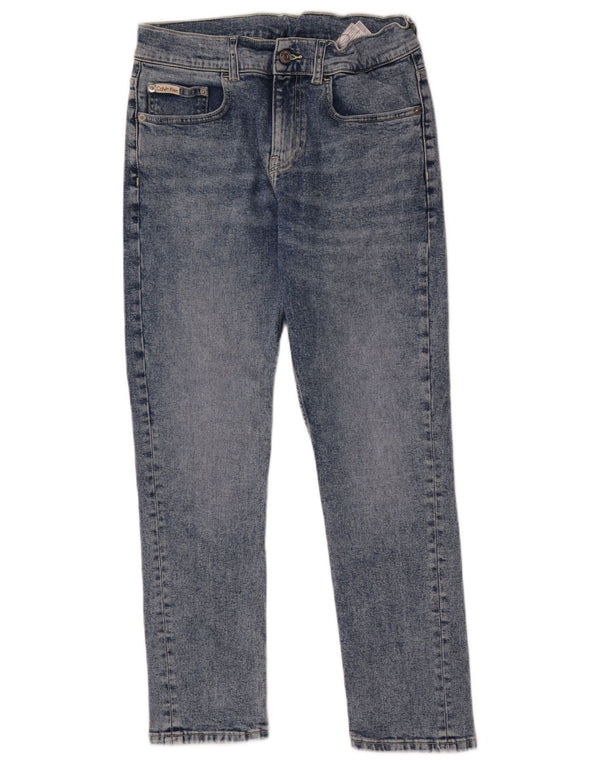 Calvin Klein Boys Slim Jeans 13-14 Years W30 L27 Blue Cotton