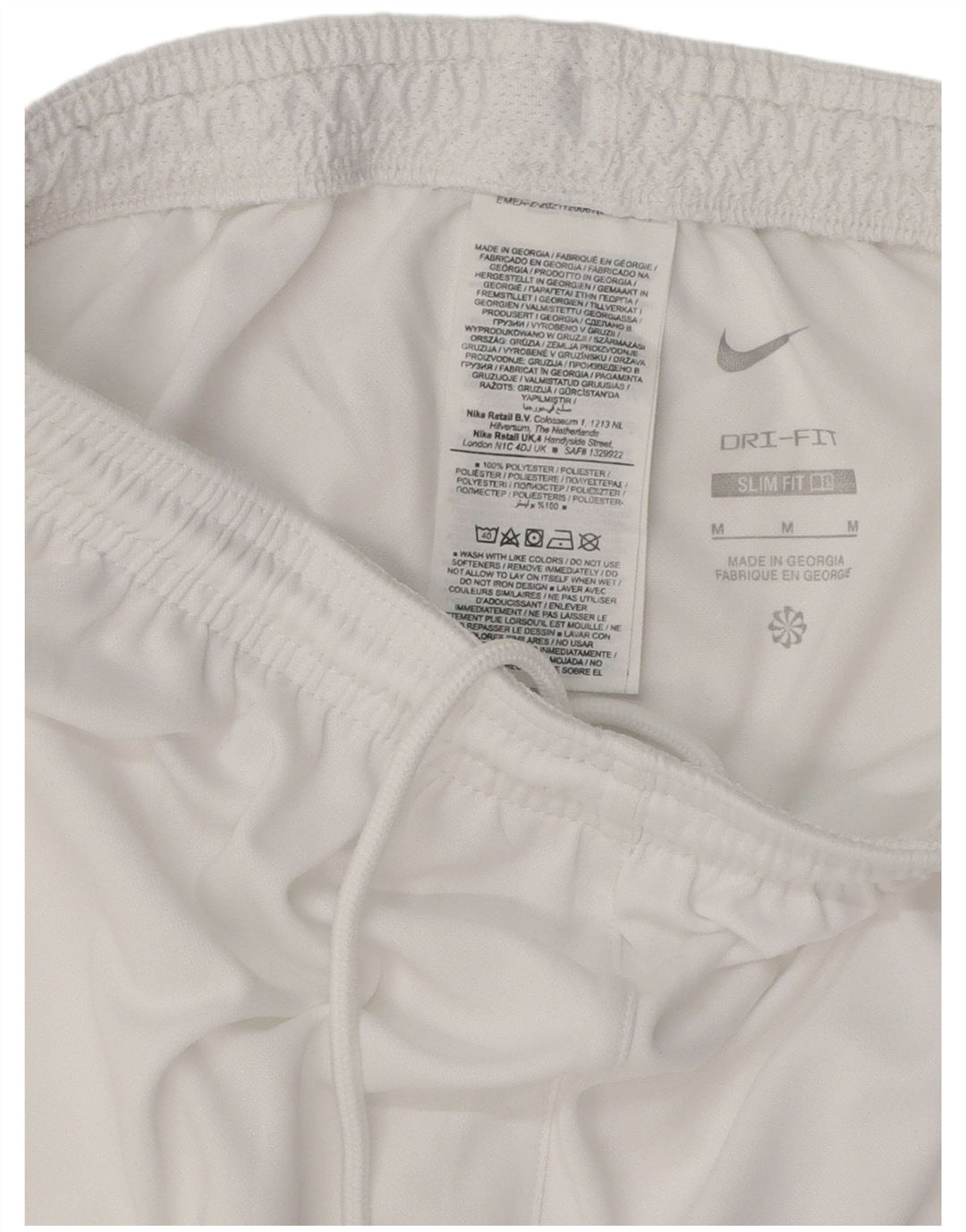 NIKE Boys Dri Fit Slim Fit Sport Shorts 10-11 Years Medium White Polyester