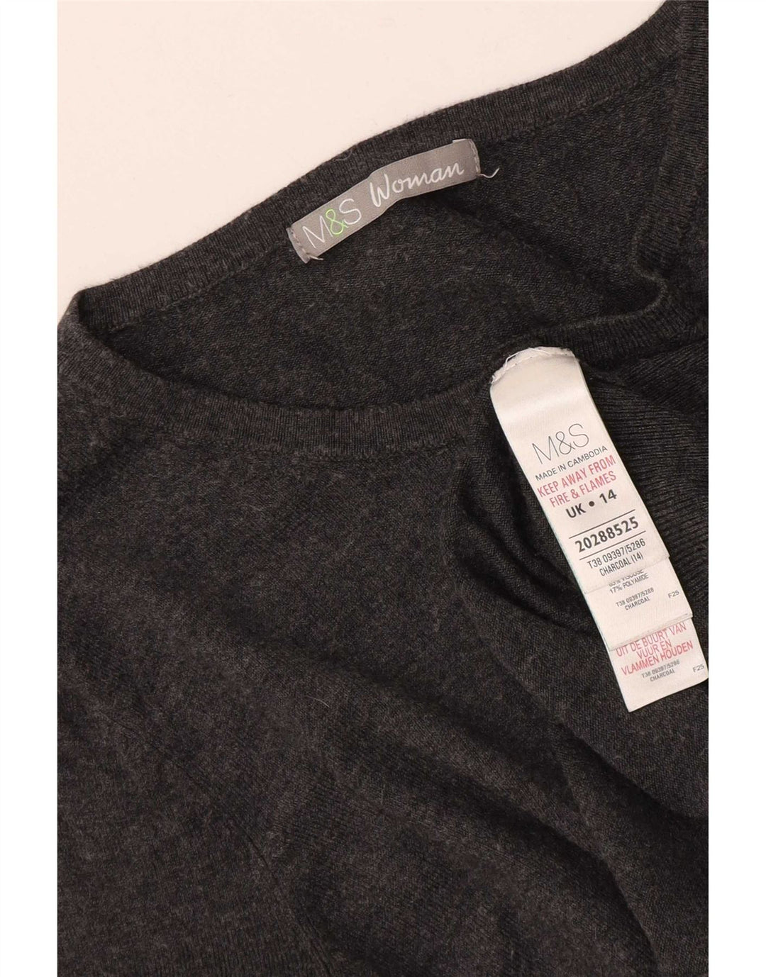 Marks & Spencer ženski kardigan pulover UK 14 Srednje siva viskoza